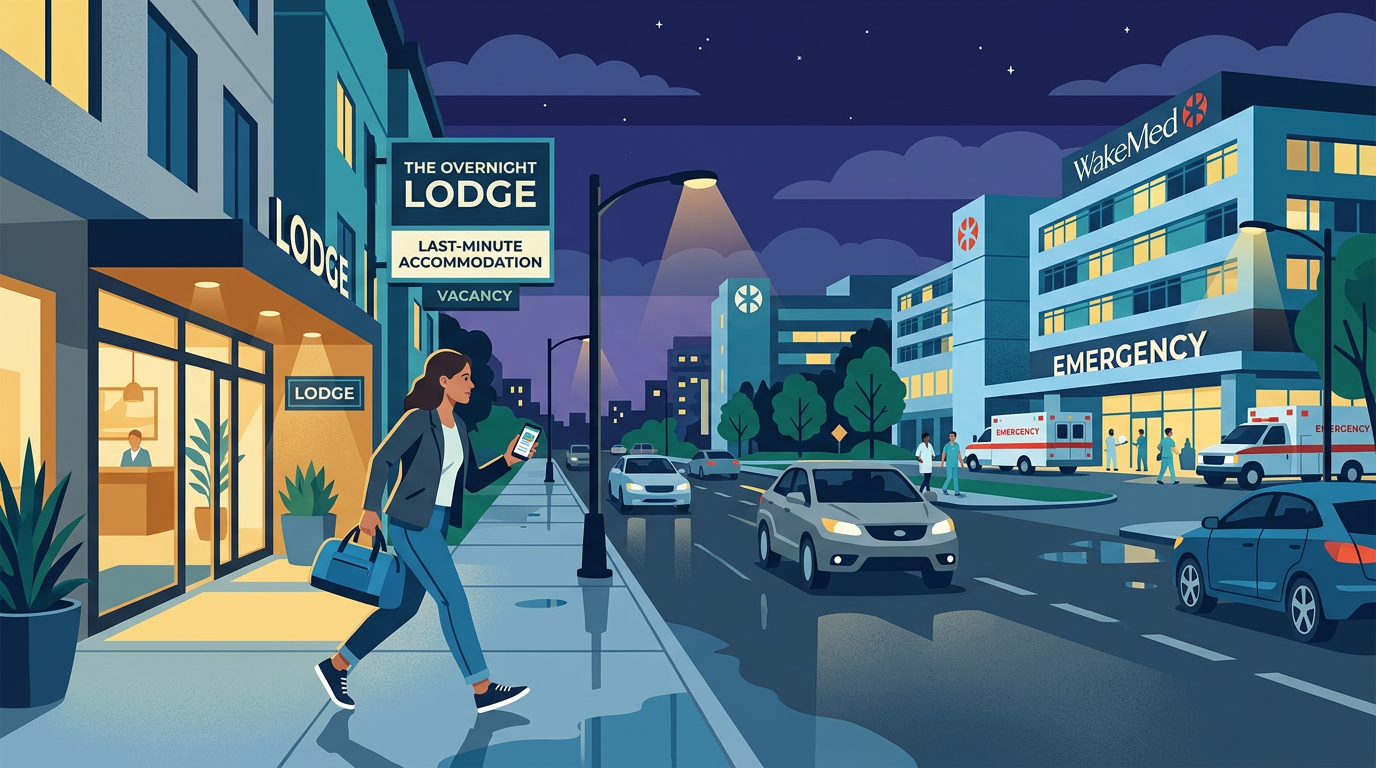 Last‑Minute One‑Night Housing Near WakeMed